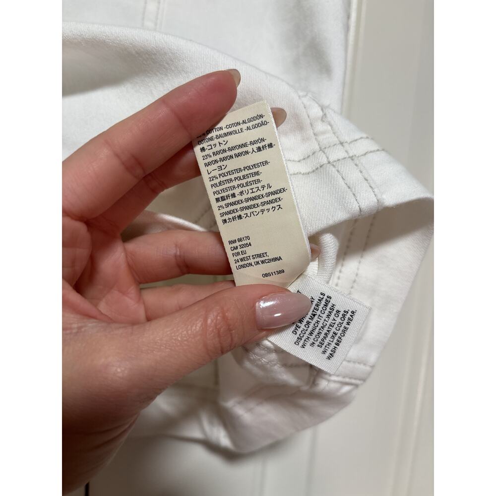 Free People White Denim Mini Skirt Size 6 - Picture 8 of 9